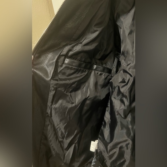 Guess Black Faux Leather Moto Jacket - Picture 5 of 8